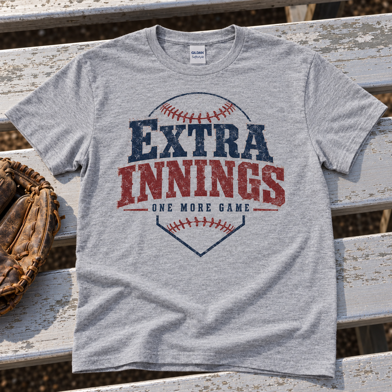 Sport Grey Extra Innings baseball graphic tee